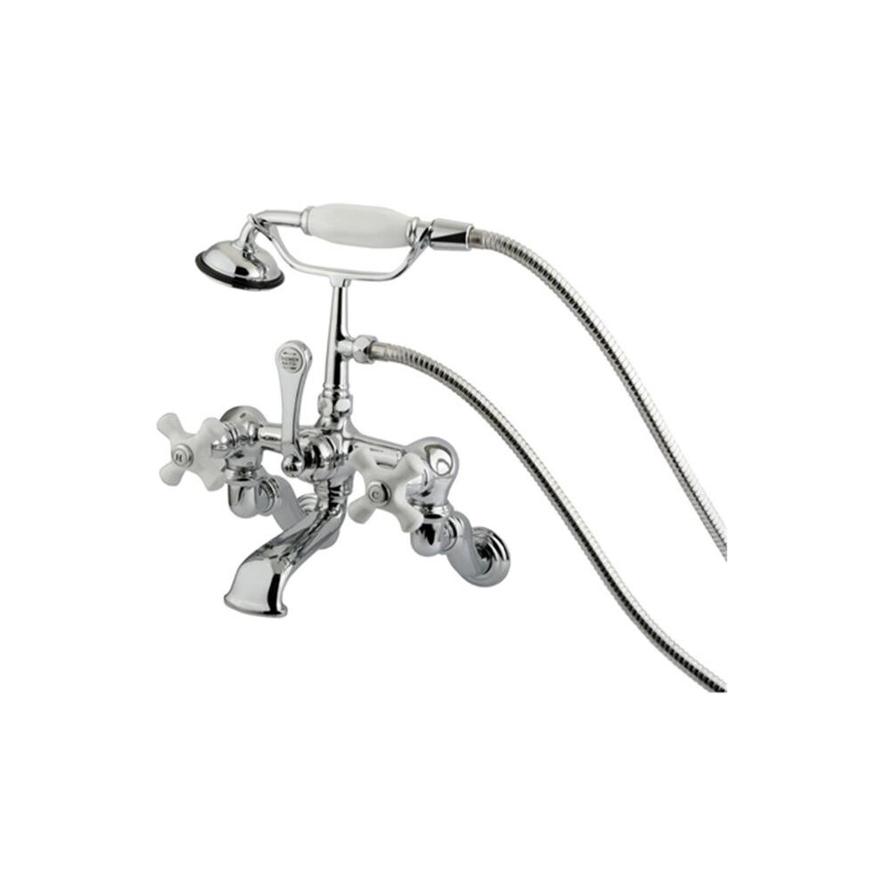 Wall Mount Clawfoot Tub Filler With Hand Shower 780997812519
