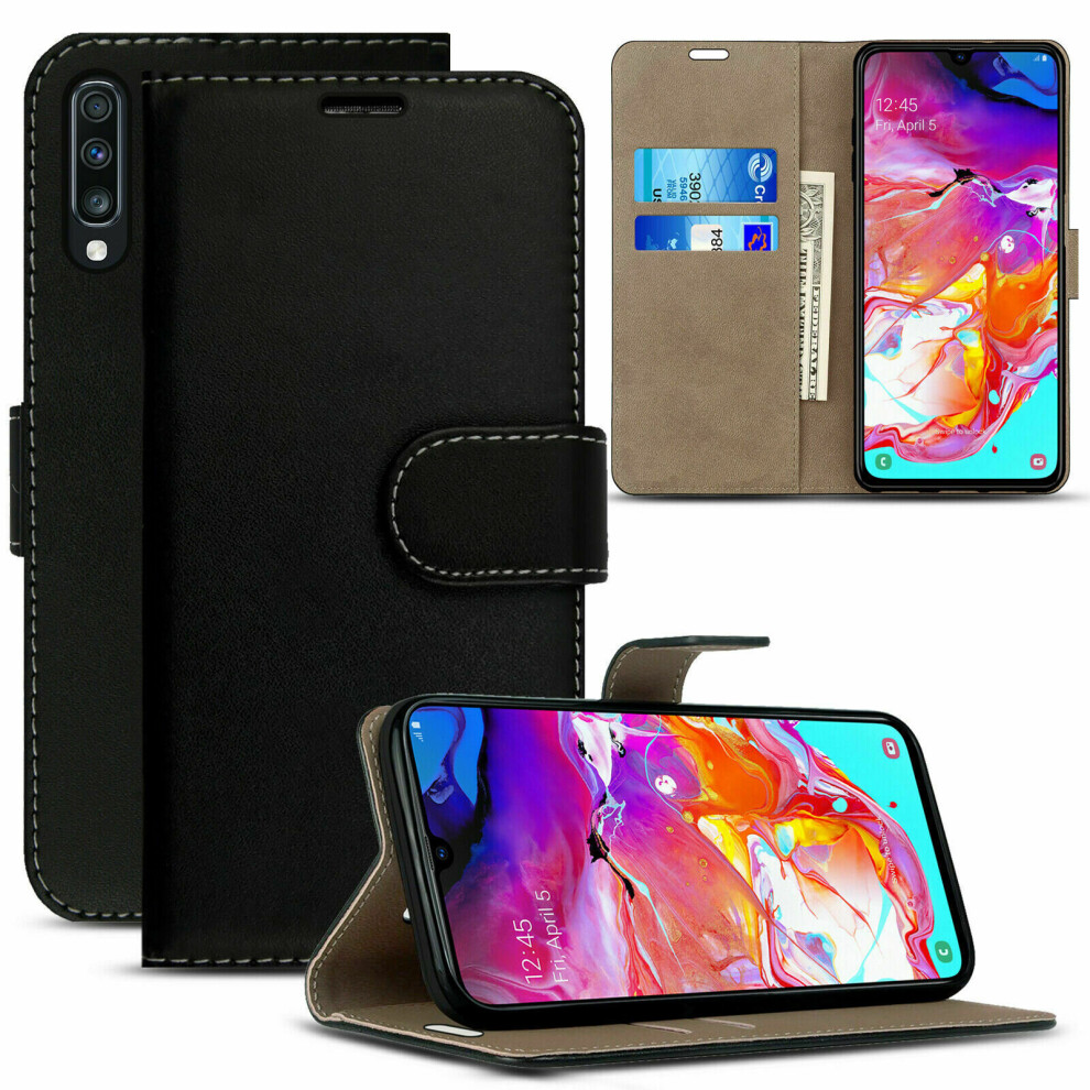 (Black) Pu Leather Wallet Flip Book Phone Cover For Samsung Galaxy A41 Black 5060820564057