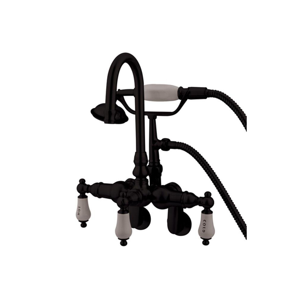 Wall Mount Clawfoot Tub Filler With Hand Shower 780997705460