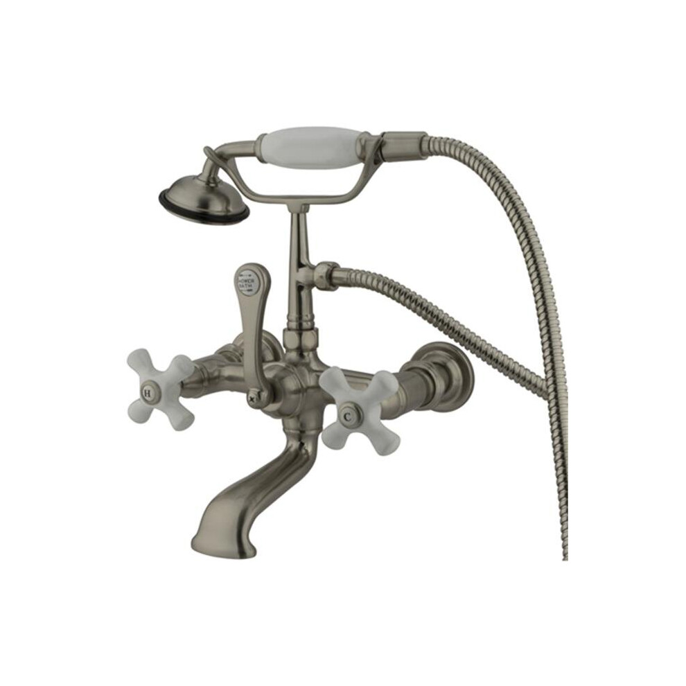 Clawfoot Tub Filler With Hand Shower - Brushed Nickel Finish 780997780351
