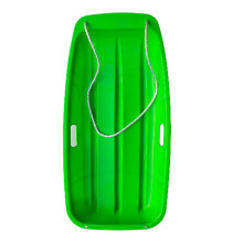(Green/1-Pack, Large) Youngshion Heavy Duty Downhill Sprinter Winter Toboggan Plastic Snow Sled Snowboard with Pull Rope for Kids Adults
