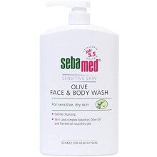 Sebamed Olive Face and Body Wash Pump Pot, 1L