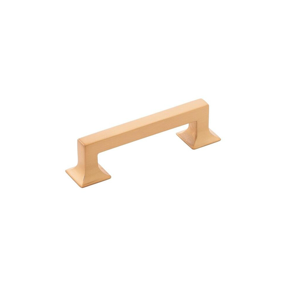 96 Mm Cabinet & Drawers Pull, Brushed Gold Brass 780997430539
