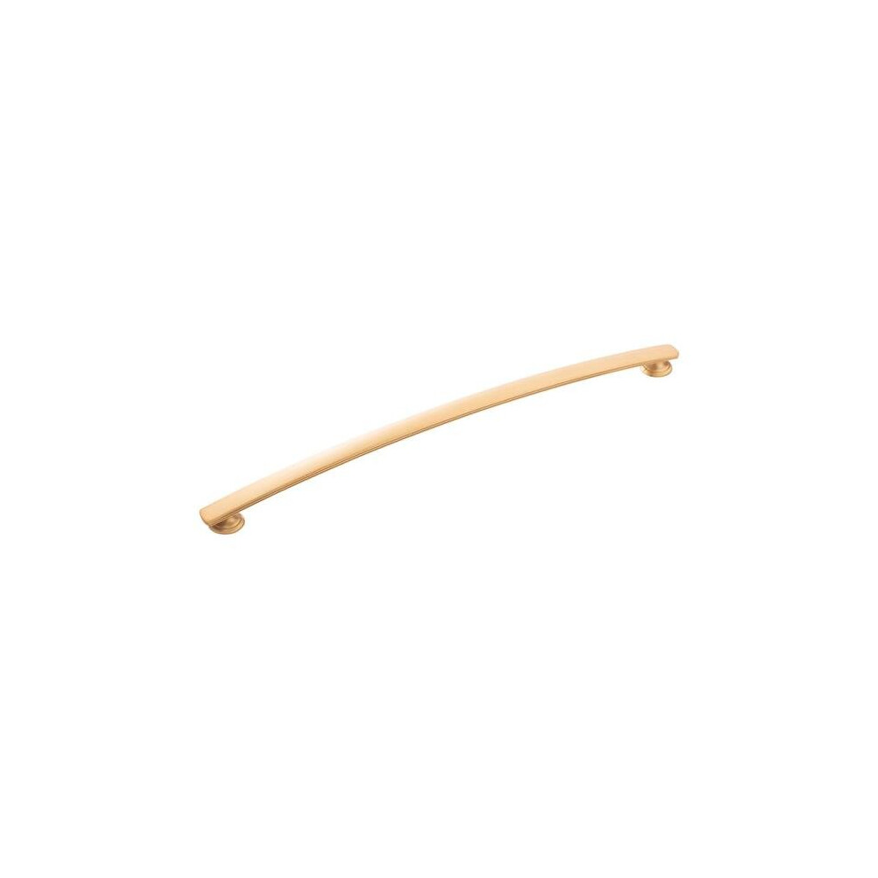 12 In. Center-To-Center Cabinet & Drawers Pull, Brushed Gold Brass 780997430515