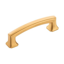 Center-Center Style Cabinet & Drawers Pull, Brushed Gold Brass