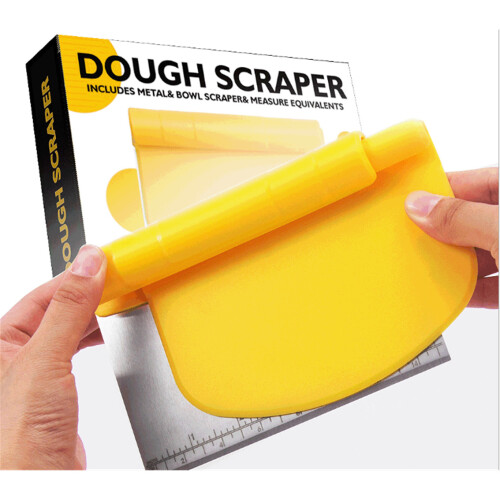 Dough Cutter Scraper,2-in-1 Pastry Scraper with Scale