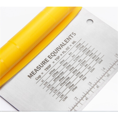 Dough Cutter Scraper,2-in-1 Pastry Scraper with Scale 1