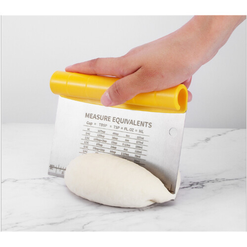 Dough Cutter Scraper,2-in-1 Pastry Scraper with Scale 2