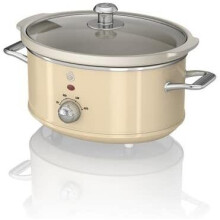 Swan 3.5l Retro Slow Cooker 3 Different Temperature Settings Keep Warm Function