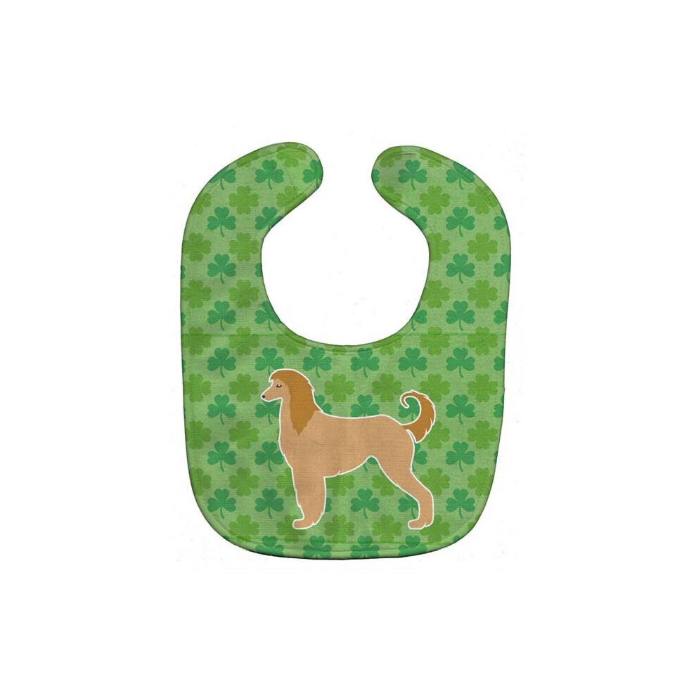 Afghan Hound Shamrocks Baby Bib Stationx