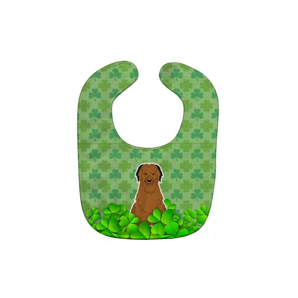Briard Shamrocks Baby Bib Brown Stationx