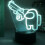 Among Us Games 3D Illusion Visual Sensor Night Light LED Desk Table Lamp Gift 3
