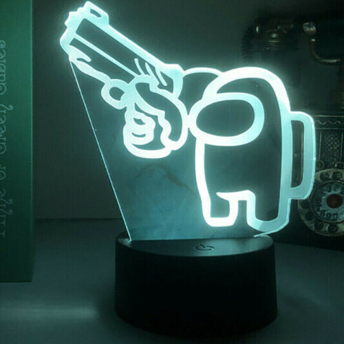Among Us Games 3D Illusion Visual Sensor Night Light LED Desk Table Lamp Gift 2