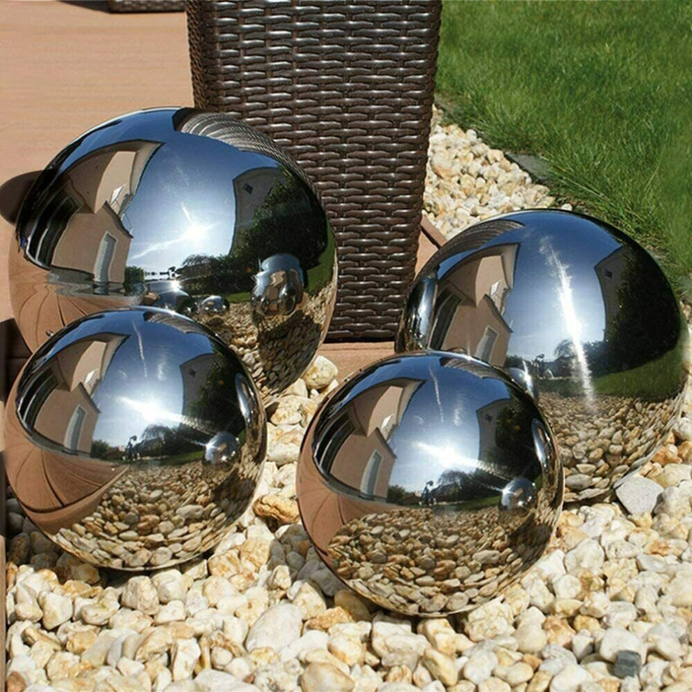Caprican Stainless Steel 4 Sphere Outdoor Garden Mirror Gazing Globe Ball