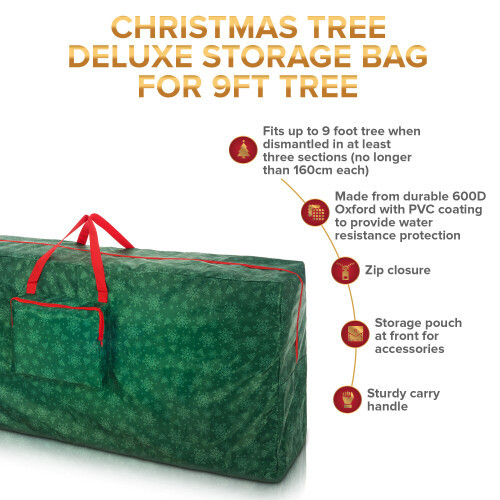 LIVIVO Deluxe 9FT Christmas Tree Lights Decoration Gift Wrap Storage Bag Xmas 2
