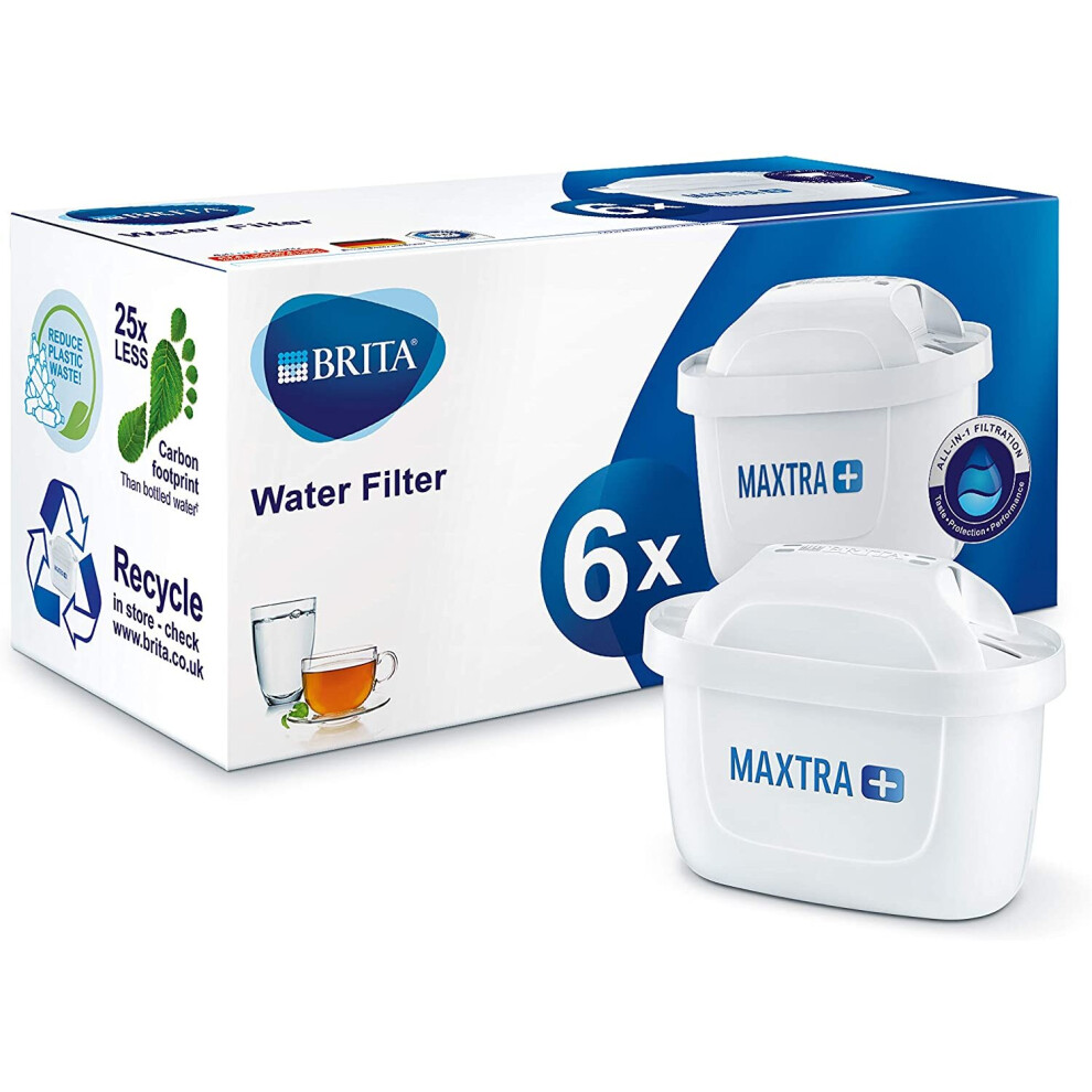 Brita (Pack Of 6) Maxtra+ Water Filter Cartridges, Compatible With All Jugs