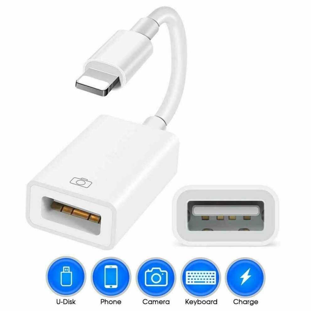 Lightning to USB Camera Adapter Connector Cable OTG For Apple iPhone iPad