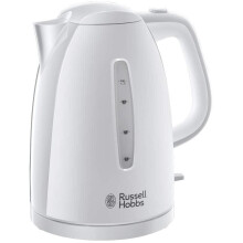Russell Hobbs Textures Plastic Kettle 1.7 Litre 3000w Dual Water Windows White