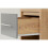 Seconique Seville 1 Drawer Bedside Cabinet Grey High Gloss/Light Oak Effect Veneer 3