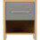 Seconique Seville 1 Drawer Bedside Cabinet Grey High Gloss/Light Oak Effect Veneer 4