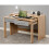 Seconique Seville 2 Drawer Slider Desk Grey High Gloss/Light Oak Effect Veneer 2