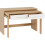 Seconique Seville 2 Drawer Slider Desk White High Gloss/Light Oak Effect Veneer 6