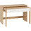 Seconique Seville 2 Drawer Slider Desk White High Gloss/Light Oak Effect Veneer 7