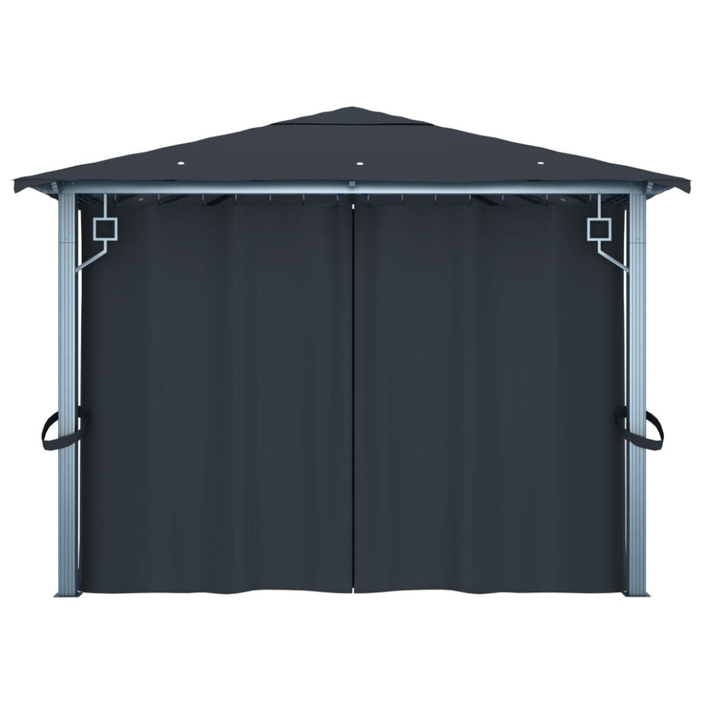 Vidaxl Garden Furniture Set Gazebo With Curtain 400 X 300 Cm Cream Aluminium