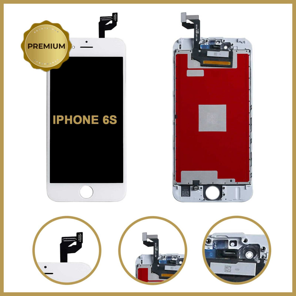 (White) Lcd Display Glass Touch Screen Digitizer Assembly For Iphone 6S 4.7" - Premium Quality White 5056363707167