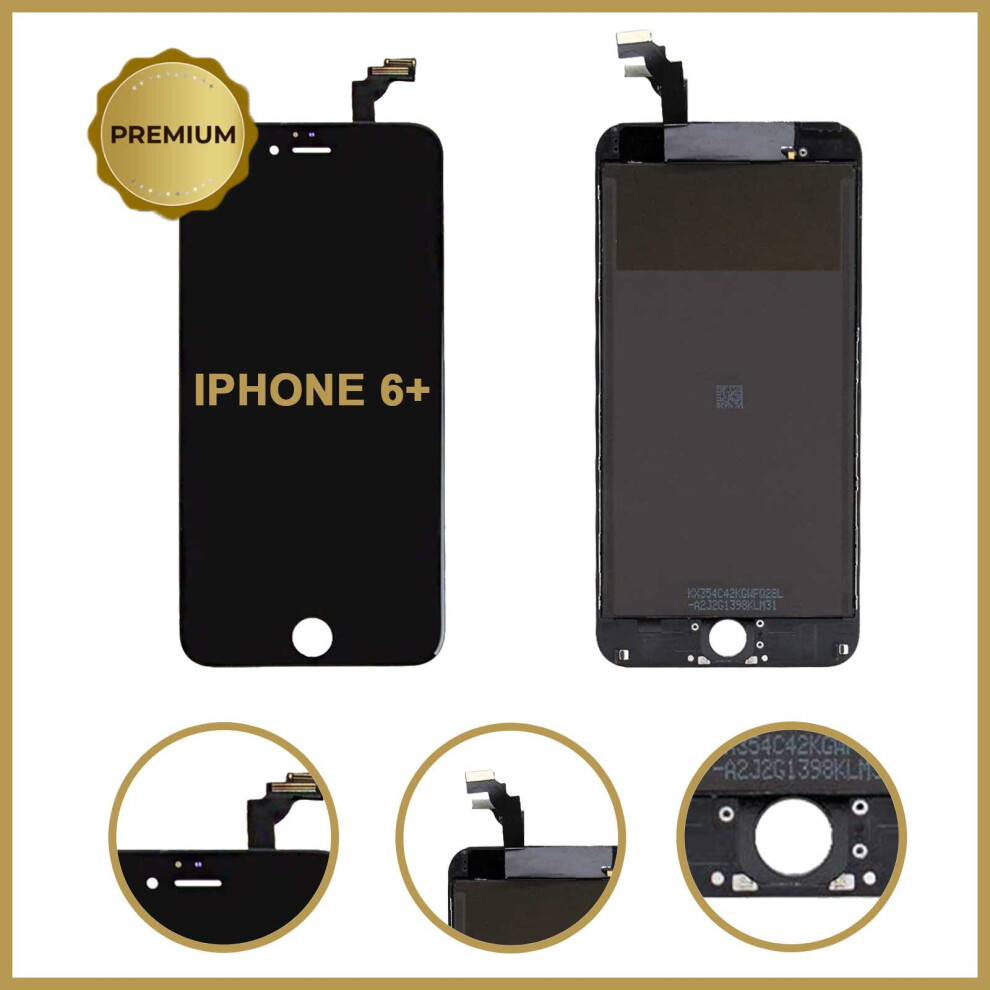 (Black) Lcd Display Glass Touch Screen Digitizer Assembly For iPhone 6 Plus 5.5" - Premium Quality