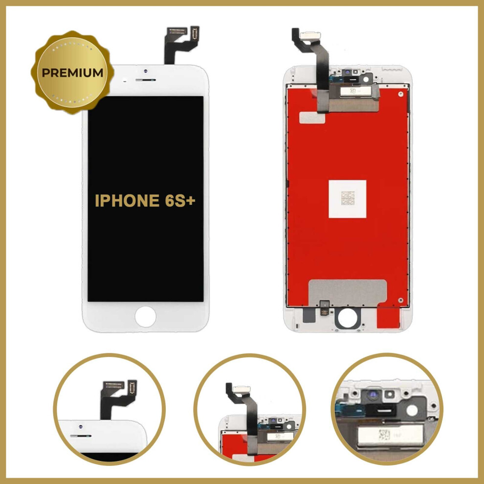 (White) Lcd Display Glass Touch Screen Digitizer Assembly For Iphone 6S Plus 5.5" - Premium Quality White 5056363707228