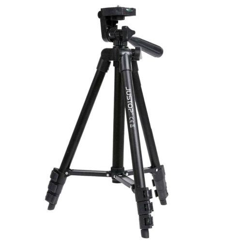 Aluminum Universal Tripod Stand for Cameras, Camcorders & Smartphones | 2.5kg Load, 360 Swivel Head, 1060mm Reach, Includes Phone Holder & Case – UK