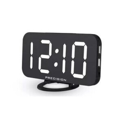 Precision Digital Alarm Clock with 2 USB Port Phone Charging AP0011