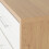 Seconique Seville 3 Drawer Chest White High Gloss/Light Oak Effect Veneer 4