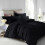 Imperial Rooms (Black , Super King) Plain Duvet Cover Single Double King Bed Set Quilt 3