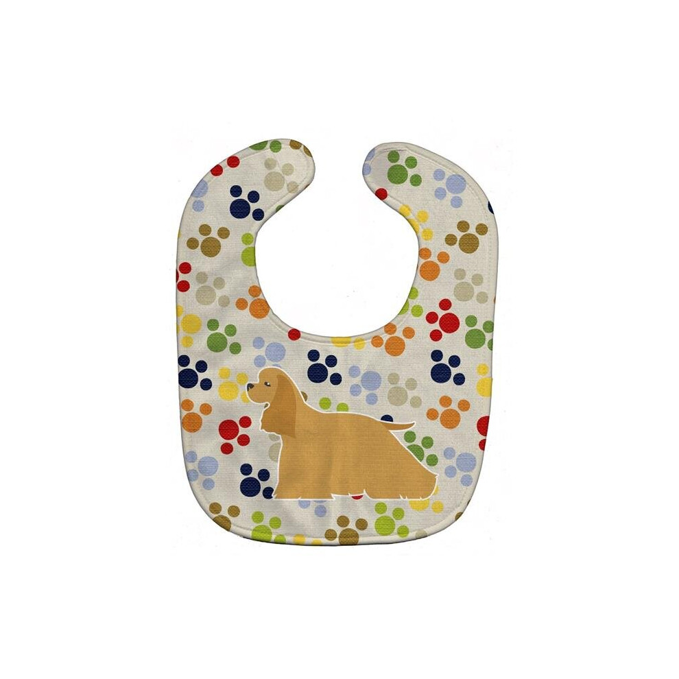 Cocker Spaniel Pawprints Baby Bib Stationx