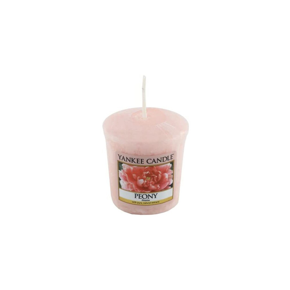 Yankee Candle 49 g Peony Votive/Sampler Candle, Pink, l x 4.6cm w x 4.8cm h