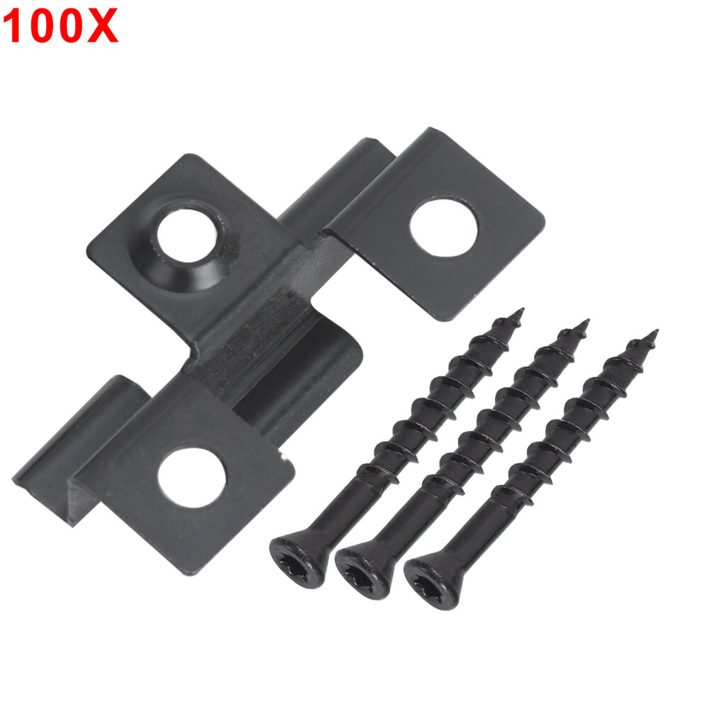 100pcs Hidden Fastening Fastener Fixing Clip Compatible Wall Hanging