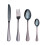 (Black) 32pcs Cutlery Sets Fork for Dining 6