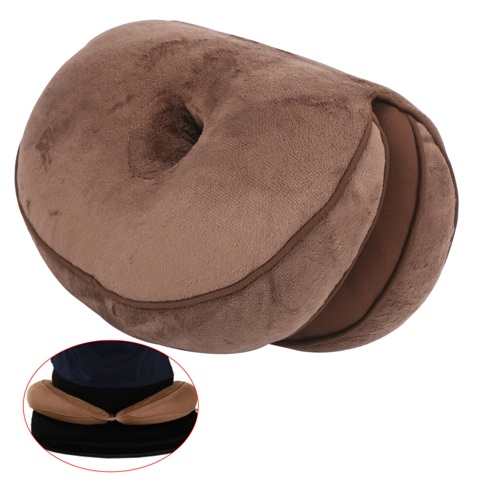 (Brown) Coccyx Pain Relief Seat Orthopaedic Hip Up Cushion Brown