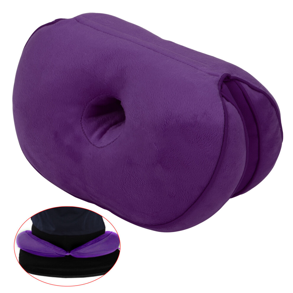 (Purple) Coccyx Pain Relief Seat Orthopaedic Hip Up Cushion Purple