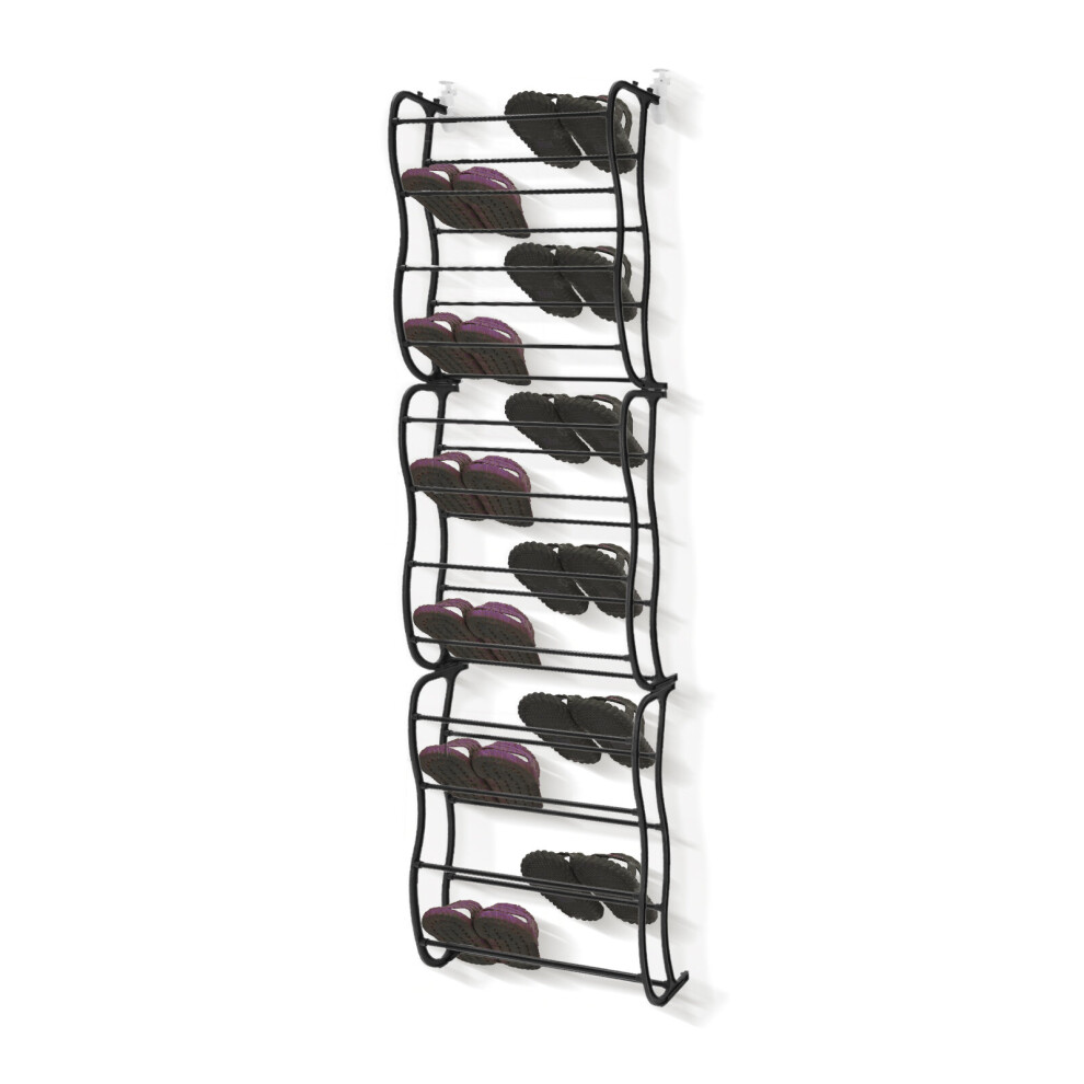 Over-Door Hanging Shoe Rack 36-Pair Capacity, Durable Frame with
