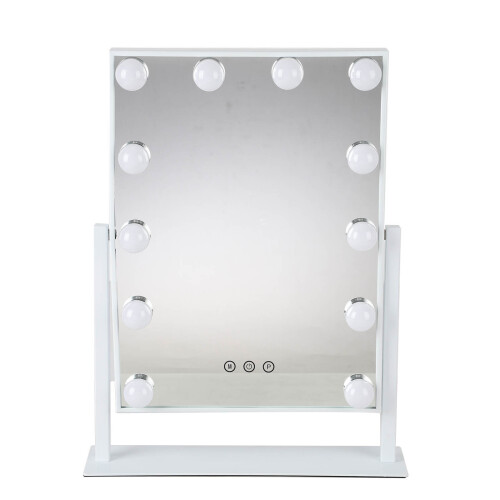 With Lights Dressing Vanity Makeup Mirror Desk Table Bright 12 LED 2