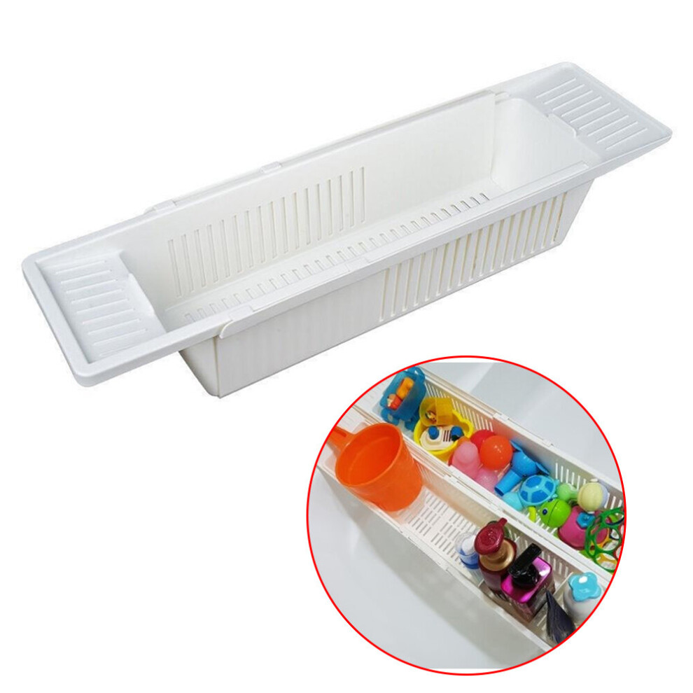Bathtub Rack Extendable Bathroom Shelf Tidy Tray Caddy Organiser