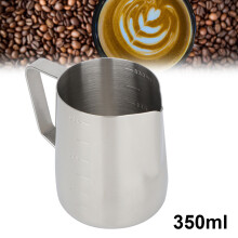 350ml Milk Jug Frothing Frother Coffee Latte Pitcher Measure Cup