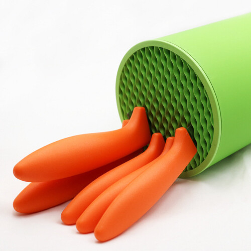 (Green) Knife Block Holder Storage Rack Kitchen 2