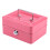 (Pink) Key Lock Tin Safe Lockable Small Money Box 1