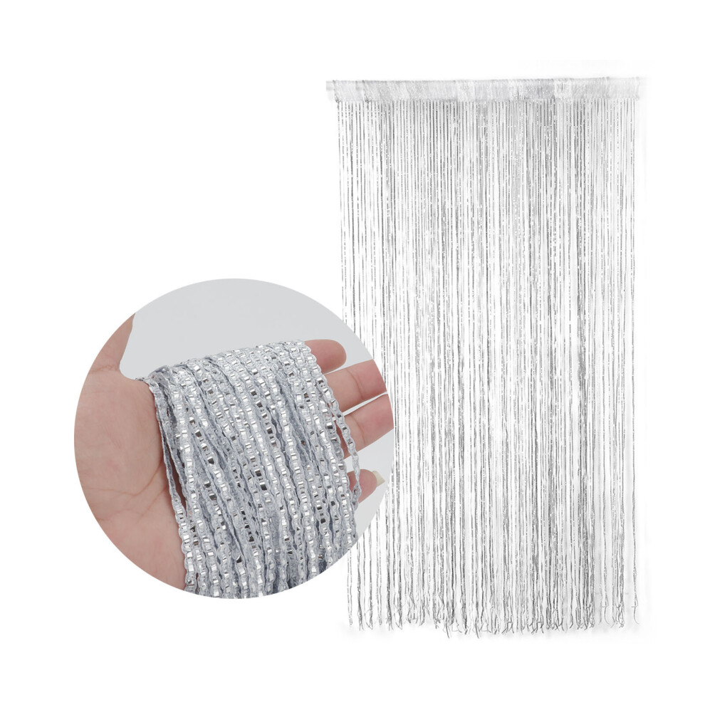 (White) String Curtain Hanging Beaded