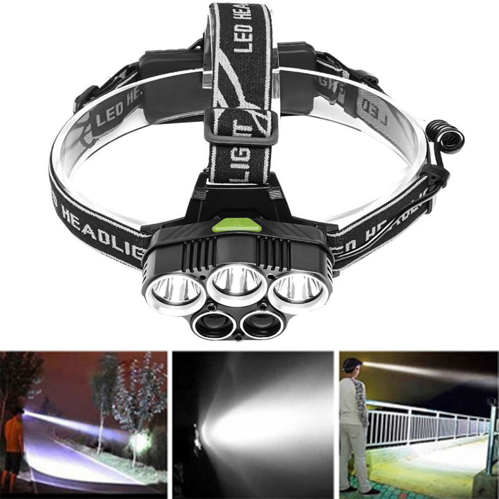 Torch Headlamp Headlight Flashlight USB Work Light  LED Head lamp