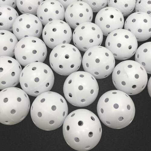 50* Golf Practice Training White Balls Airflow Hollow Air Flow Plastic Golf Ball